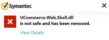 Symantec error Symantec error