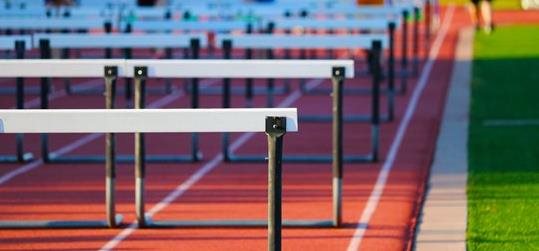 Hurdles lined up Hurdles lined up