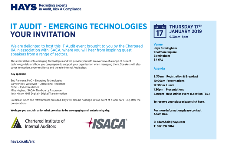 IT Audit - Emerging Technologies IT Audit - Emerging Technologies